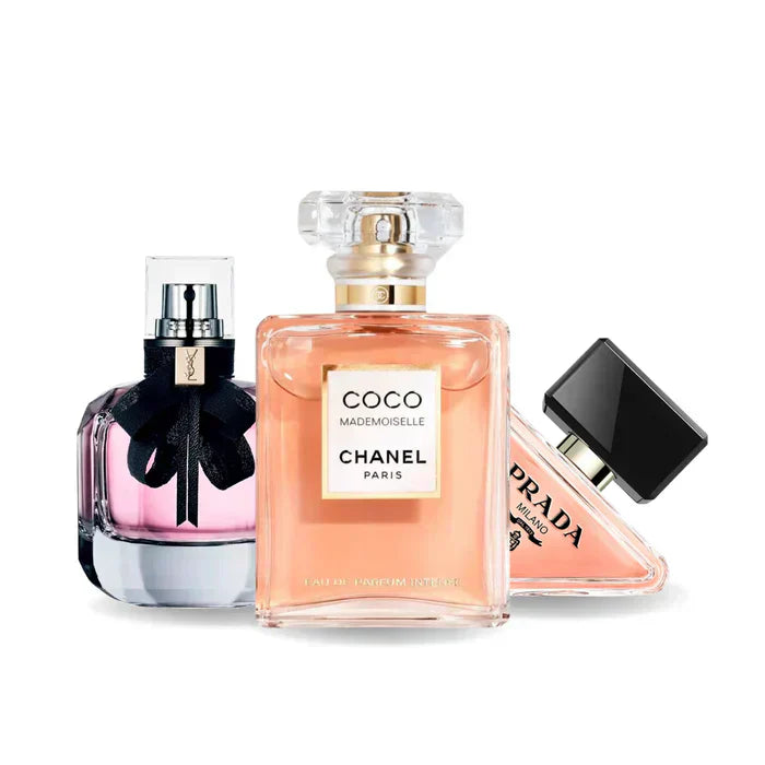 Combo promozionale di 3 profumi Prada PARADOXE, COCO MADEMOISELLE y MON PARIS 100ml