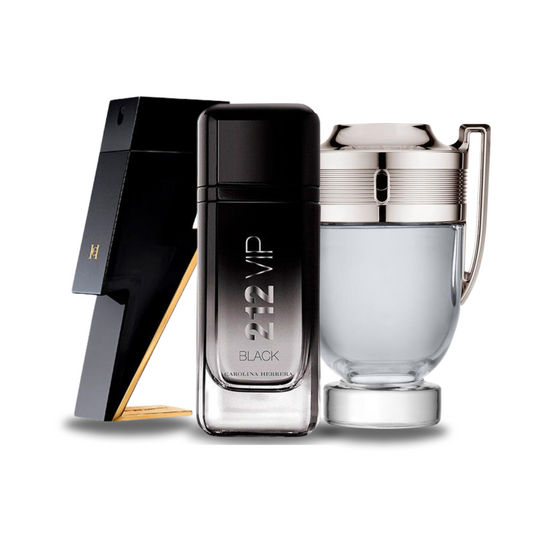 Combo promozionale di 3 profumi BAD BOY, 212 VIP BLACK y Paco Rabanne INVICTUS (Eau de Parfum)