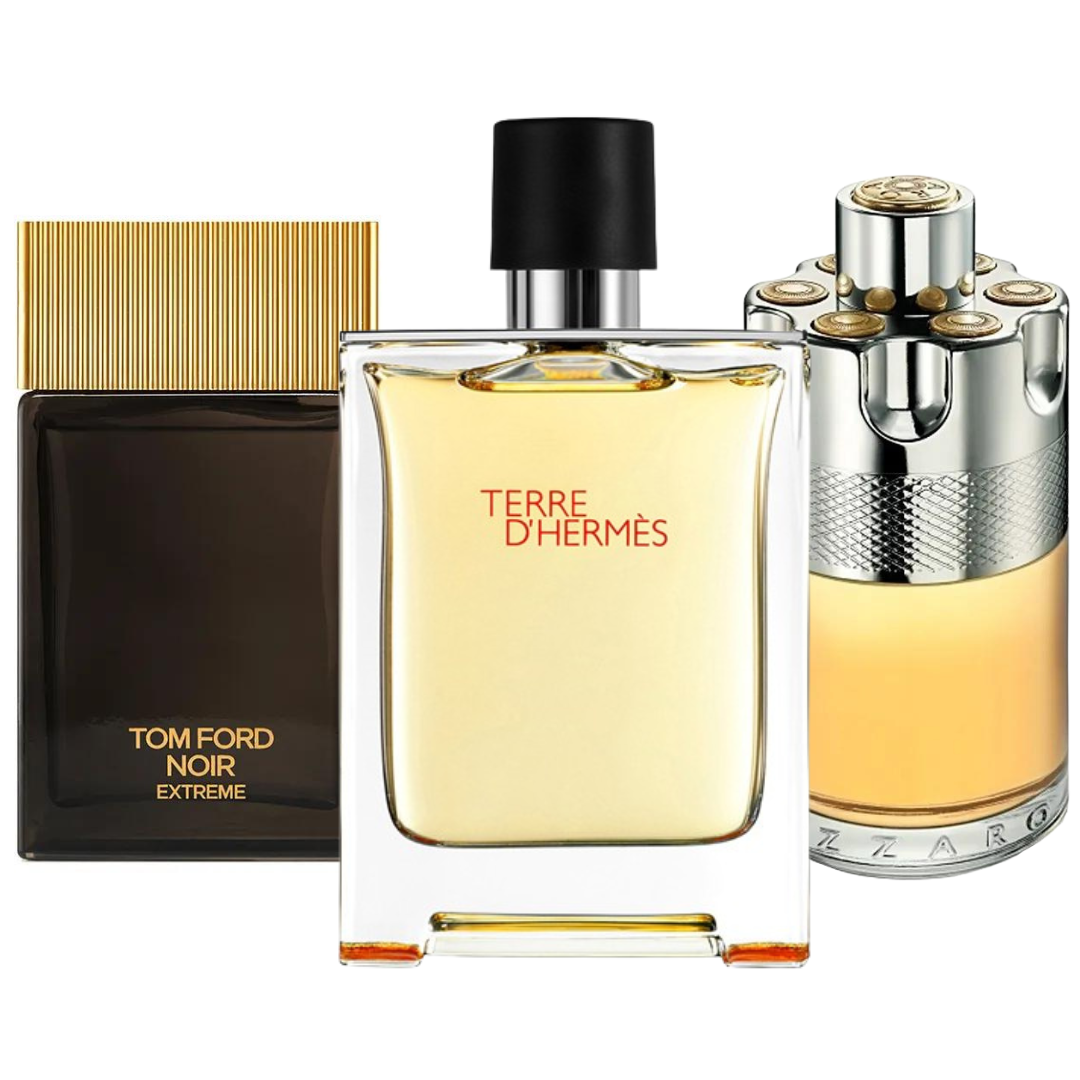 Combo promozionale di 3 profumi Terre de’Herme, Azzaro Wanted,yTom Ford Noir Extreme 100ml